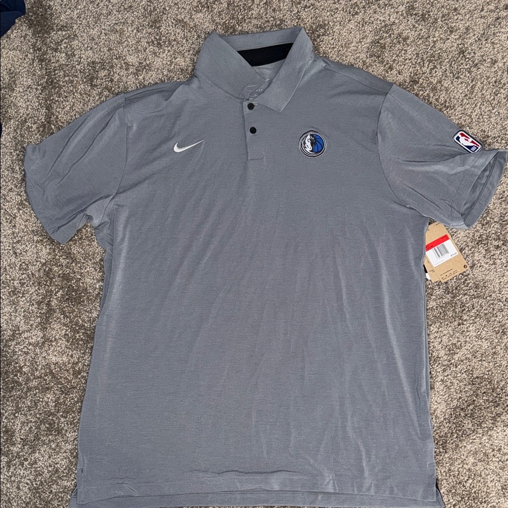 💙Nike Mavs Gray Polo Shirt